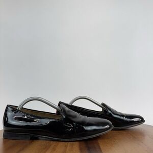 Womens Del Toro Black Patent Leather Slip On Casual Loafers Flats Size 6.5 M GUC